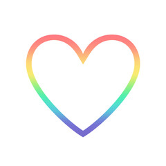 Rainbow Heart - Isolated Vector Symbol