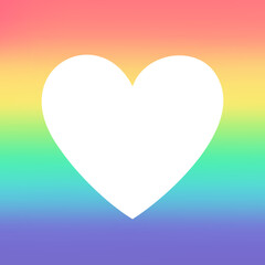Rainbow Heart - Isolated Vector Symbol
