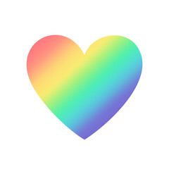 Rainbow Heart - Isolated Vector Symbol