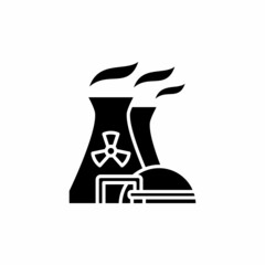 Nuclear Plant icon in vector. Logotype