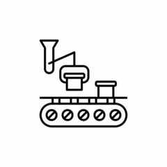 Conveyor icon in vector. Logotype