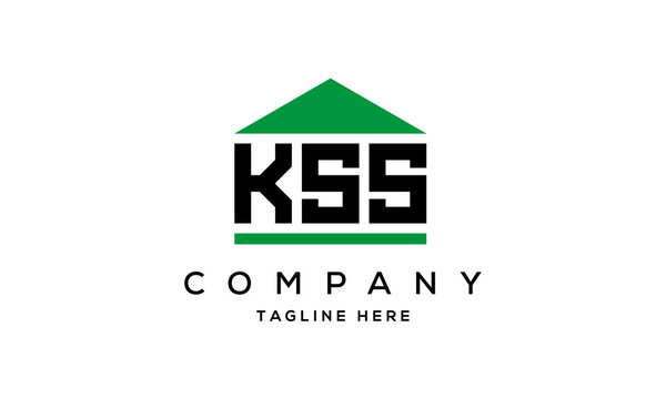 KSS three letter house for real estate logo design