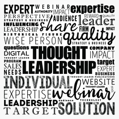 Thought Leadership word cloud, business concept background