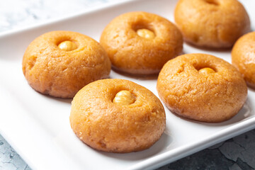 Traditional delicious Turkish dessert (Turkish name; Sekerpare)