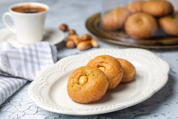 Traditional delicious Turkish dessert (Turkish name; Sekerpare)