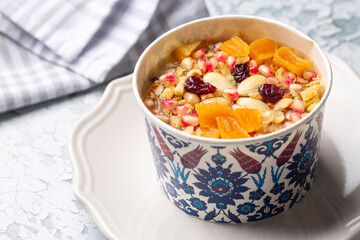 Traditional delicious Turkish dessert; Ashura (Asure)