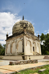 Fototapeta premium Antique Islamic Architectural Art Seven Tombs Dome of Qutub Shahi Rulers of Hyderabad