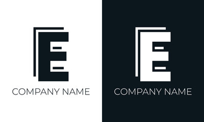 Obraz premium Initial letter e logo vector design template. Creative modern trendy e typography and black colors.