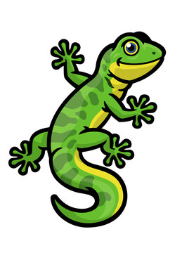 Cute Character of Gecko lizard