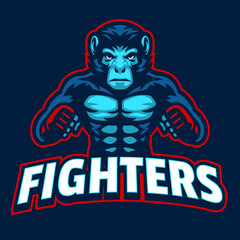 Monkey MMA fighter Mascot