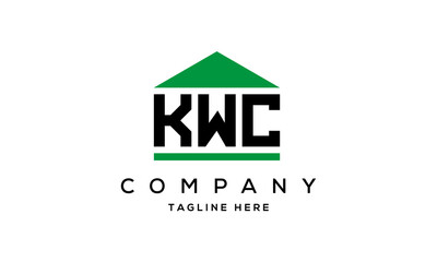 KWC three letter house for real estate logo design