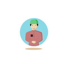 Muslim character for logo and avatar branding