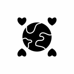 Love Planet icon in vector. Logotype