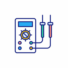 Ohmmeter icon in vector. Logotype