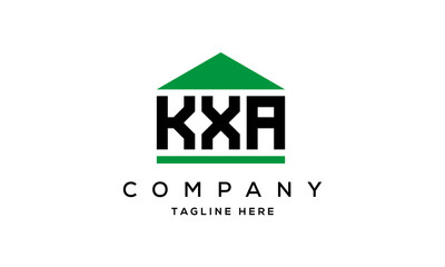 KXA three letter house for real estate logo design