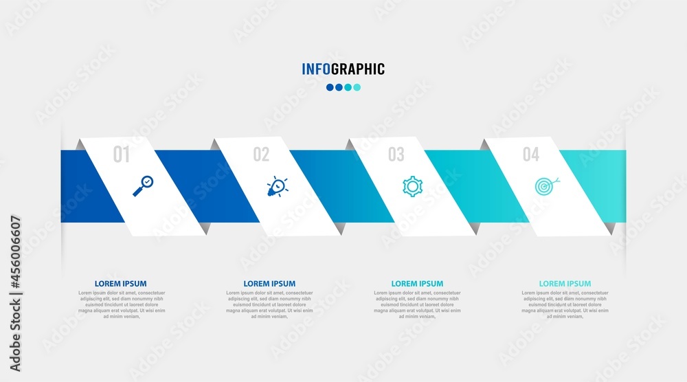 Wall mural business data visualization. process chart. abstract elements of graph, diagram with steps, options,