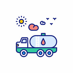 Transportation Fuel icon in vector. Logotype