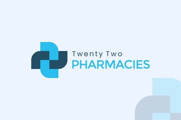 Number 22 (twenty two) for Health Services, Pharmacies and Logo Templates Vector.abstract template,icon design