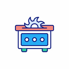 Saw Machine icon in vector. Logotype