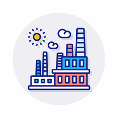 Power Station icon in vector. Logotype