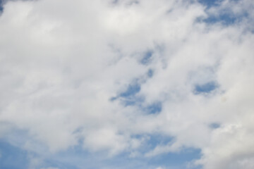 White Clouds on Open Blue sky 