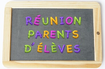 ardoise réunion parents d'élèves