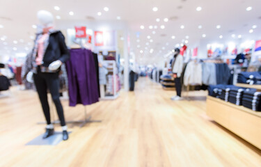 Abstract blur luxury department retail store and shopping mall interior for background