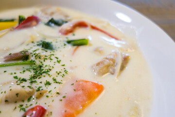 クリームシチューのクローズアップイメージ