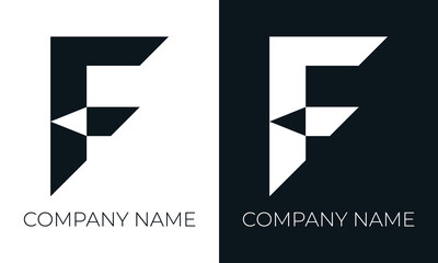 Initial letter f logo vector design template. Creative modern trendy f typography and black colors.