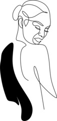 Elegant minimal Beauty salon Line Art Logo