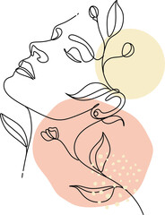 Elegant minimal Beauty salon Line Art Logo
