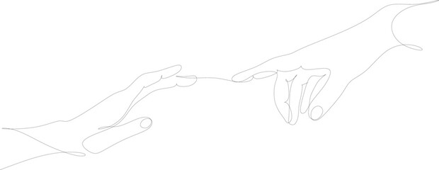 Elegant minimal Nail salon Line Art Logo. Hands line logo