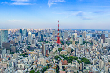 Obraz premium Tokyo Tower with skyline cityscape in Japan