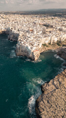 Aerial view of the old town of Polignano a Mare 2
