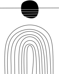 Vector illustration for posters, social media icons modern trendy templates. Set of round contemporary abstract backgrounds patterns retro textures hand drawn doodle shapes templates.