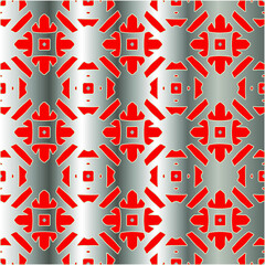 red  pattern on a metal background.  pattern for fabric, wallpaper, packaging. Decorative print.
