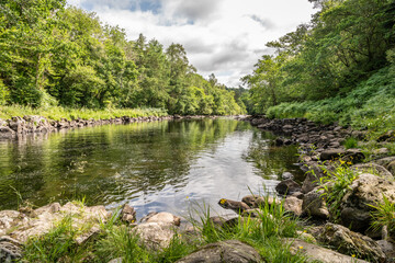Fototapeta premium River Garbh Uisge North West of Callander, Stirling, Scotland