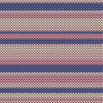 Woolen horizontal stripes knitted texture