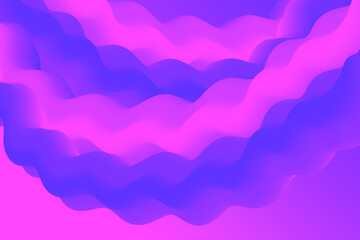 Pink blue waves smooth shapes abstract background