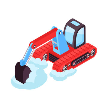 recommend clip art: Cleaning Road Isometric Icon