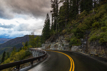 Storm clouds at Going-to-the-Sun road, Glacier National Park, Montana
