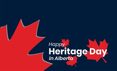 Heritage Day in Alberta. Holiday concept. Template for background, banner, card, poster with text inscription. Vector EPS10 illustration