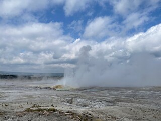 geyser in park national park