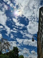 Cloudy blue sky in berlin