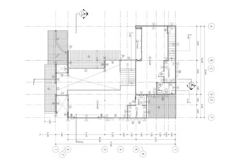 Floor plan designed building on the drawing.