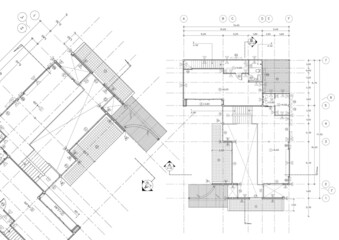 Floor plan designed building on the drawing.