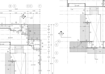 Floor plan designed building on the drawing.