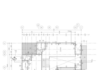 Floor plan designed building on the drawing.