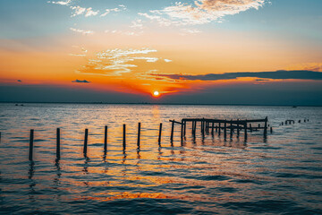 A cool evening View at Fairhope, Alabama - obrazy, fototapety, plakaty