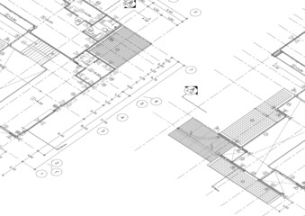 Floor plan designed building on the drawing.